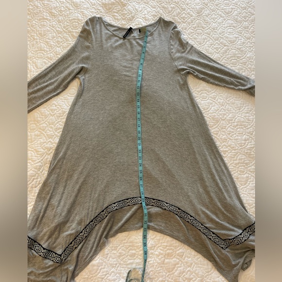 Hi-lo Gray dress/tunic with pockets - Picture 3 of 6